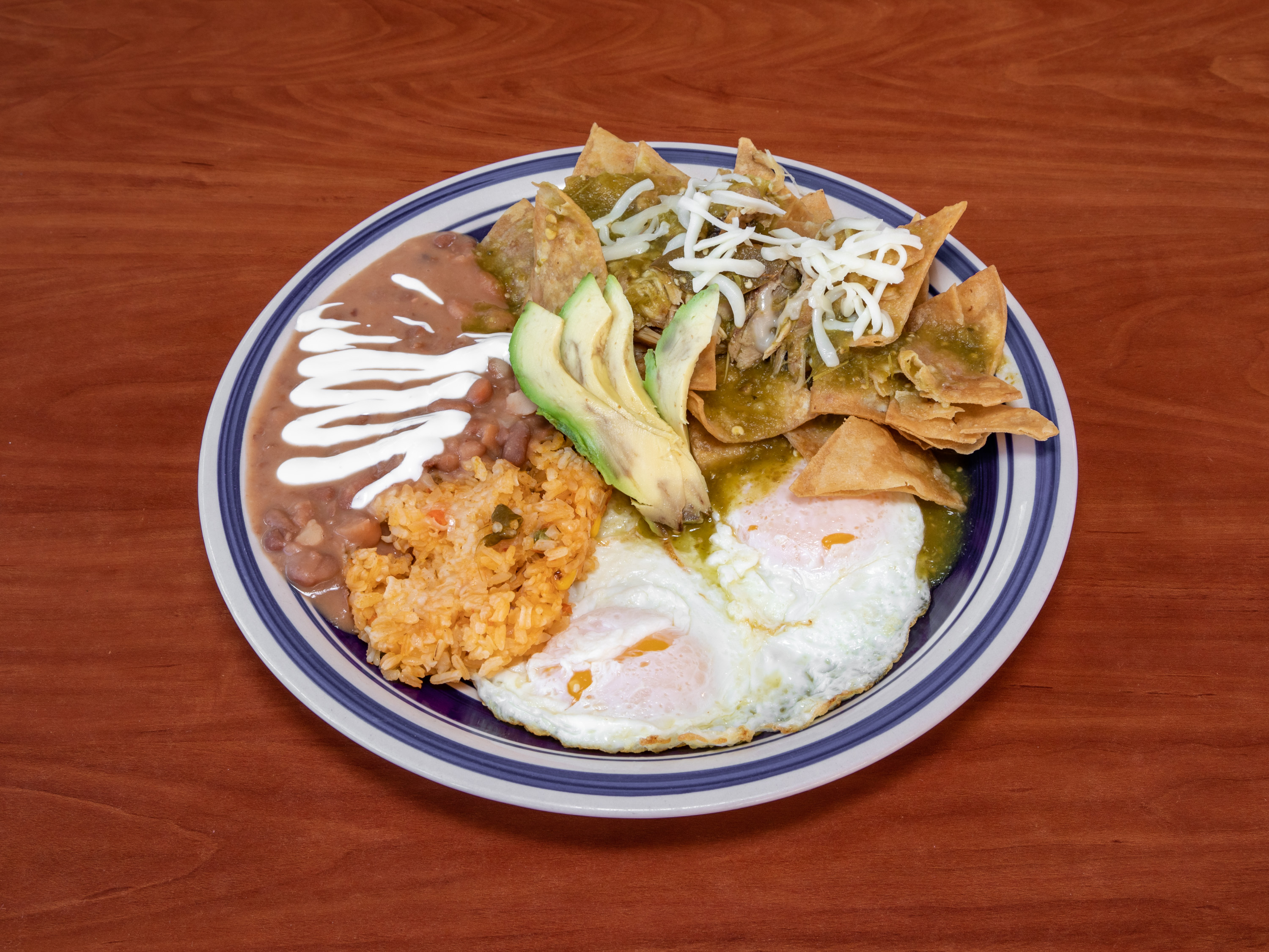 Order Chilaquiles with Chicken and Eggs  food online from Melrose Kitchen store, Phoenix on bringmethat.com
