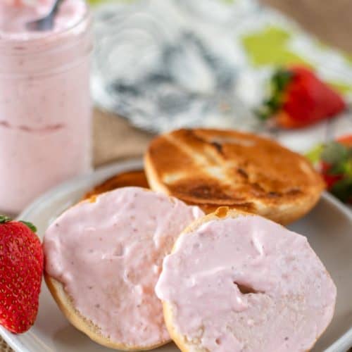 Order Strawberry Cream Cheese food online from The Bagel Place store, East Meadow on bringmethat.com