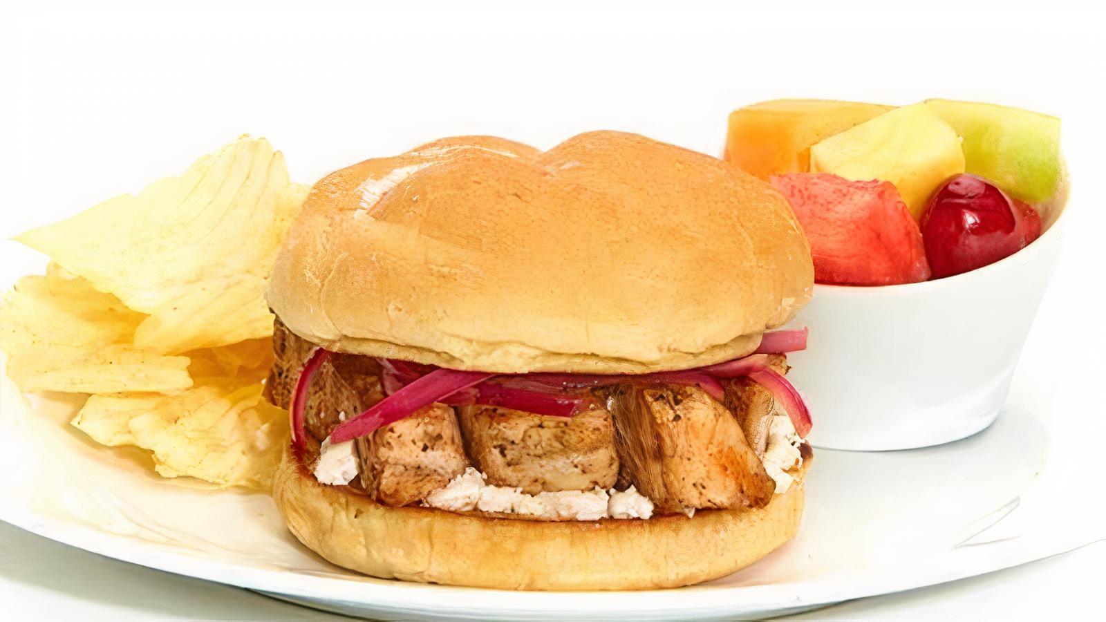 Order Grilled Chicken Sandwich food online from Tazikis Mediterranean Cafe store, Denver on bringmethat.com