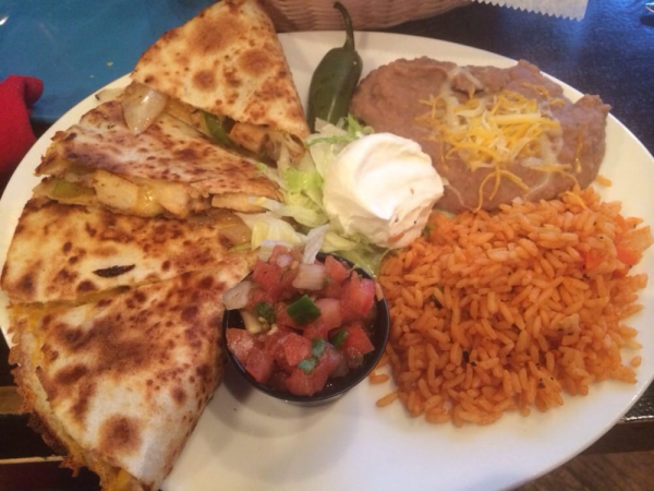 Order Dinner Chicken and Cheese Quesadilla food online from La Boca store, Middletown on bringmethat.com