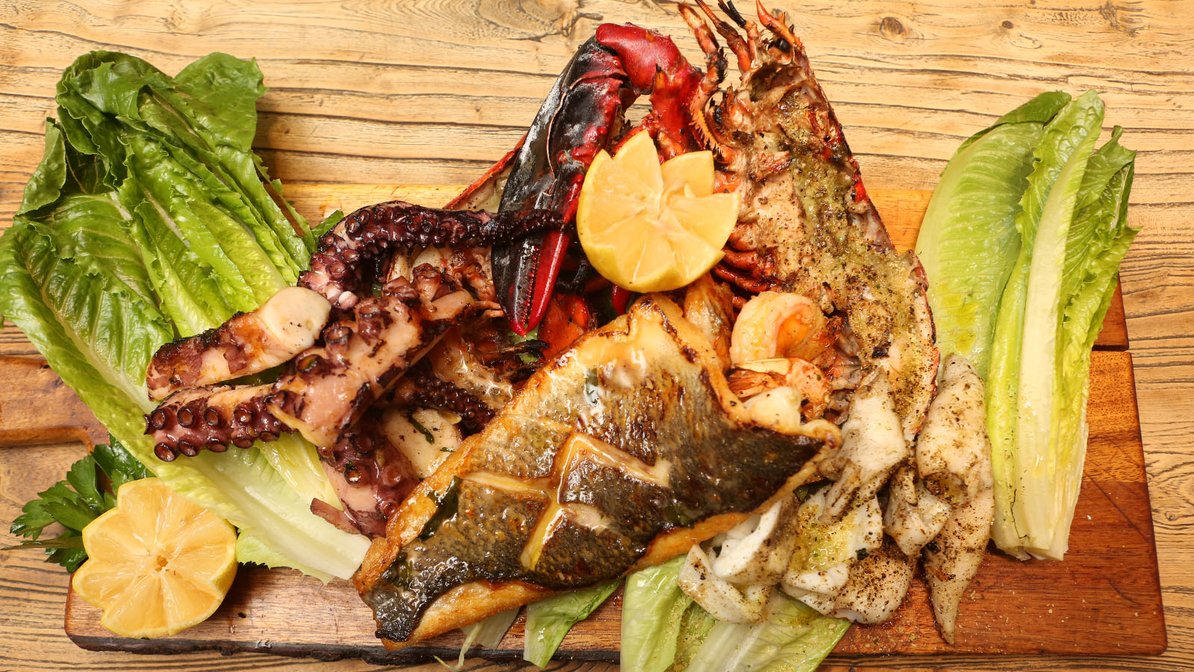 Order Grilled Mixed Sea Food for Two or More food online from Medi Wine Bar store, New York on bringmethat.com