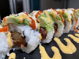 Order Hot Mess Roll food online from Aki Sushi & Japanese Fusion store, San Jacinto on bringmethat.com