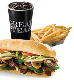 Order Super Steak Sandwich Combo food online from Great Steak store, Fayetteville on bringmethat.com