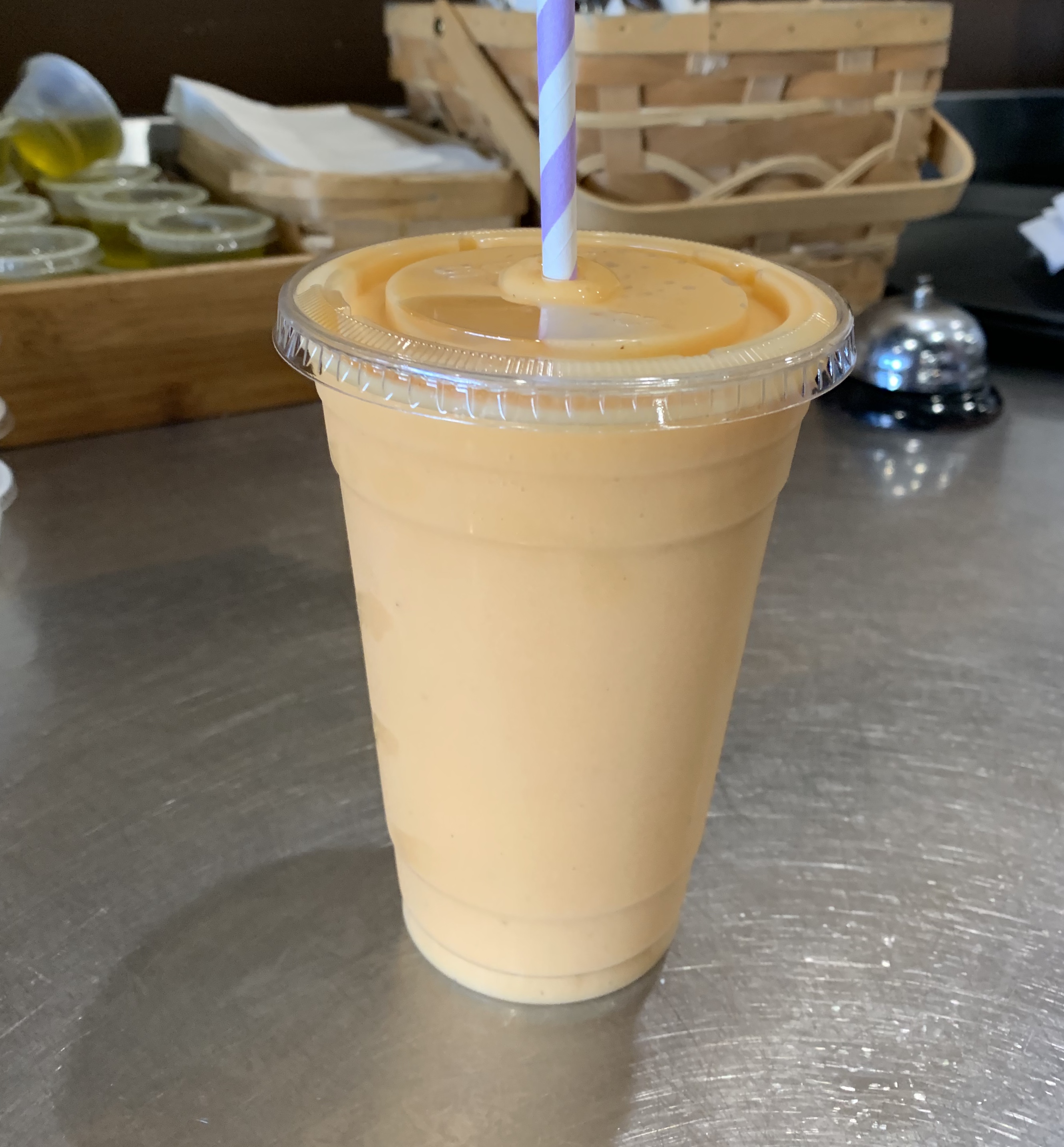 Order Carrot Orange Karma Smoothie food online from Apple A Day Cafe store, Miami Beach on bringmethat.com