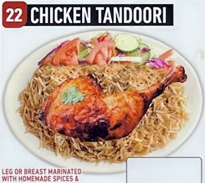 Order #22 Chicken Tandoori food online from Jersey Kabob Platter & Pizza store, Monroe Township on bringmethat.com