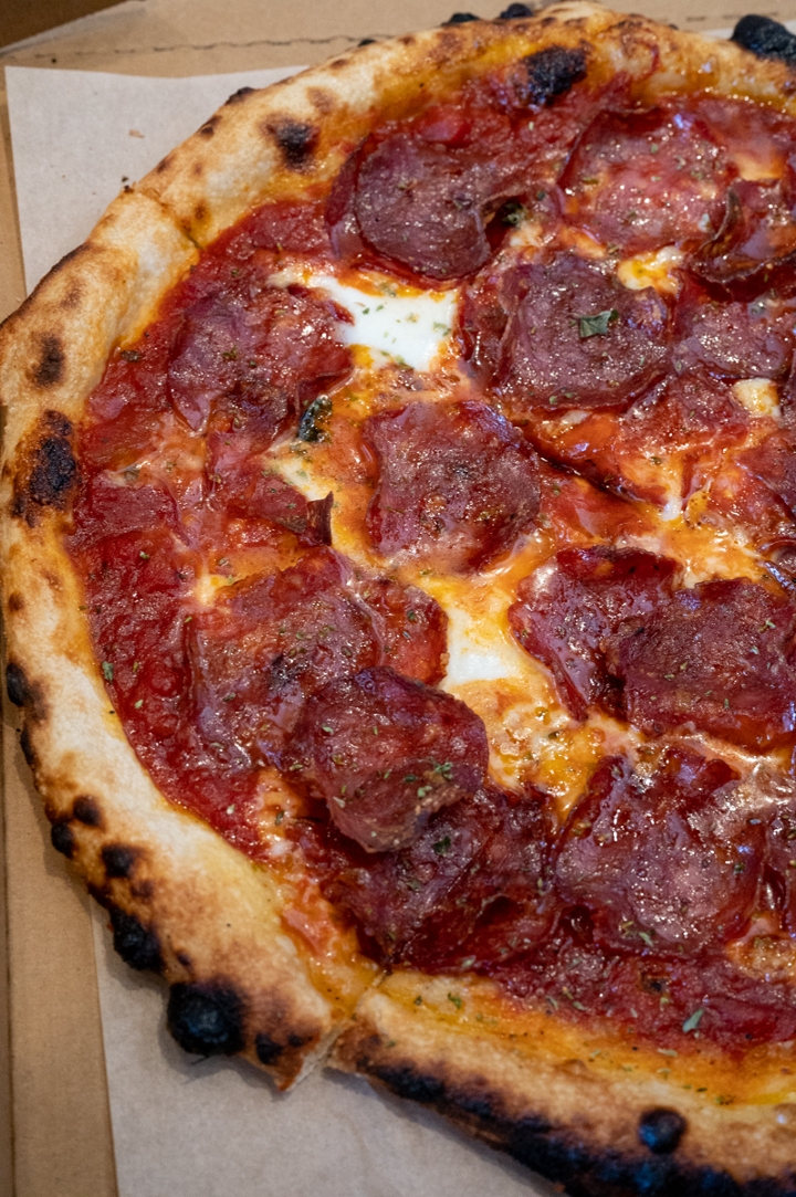 Order Spicy Pepperoni food online from Gjelina Take Away store, Venice on bringmethat.com
