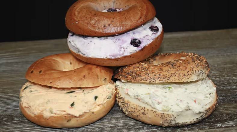 Order Bagel with Flavored Cream Cheese food online from Bagel Street Cafe store, Alamo on bringmethat.com