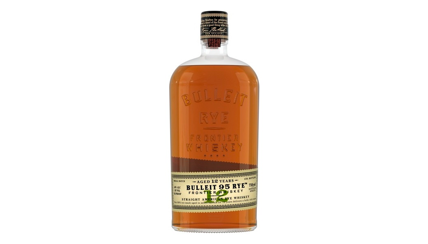 Order Bulleit 95 Rye Frontier Whiskey Straight American Rye Whiskey 750mL food online from Country Cousins Liquor & Jr Market store, Sylmar on bringmethat.com