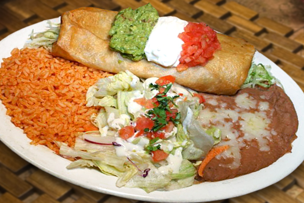 Order Chimichanga food online from Taqueria San Miguel store, Cathedral City on bringmethat.com