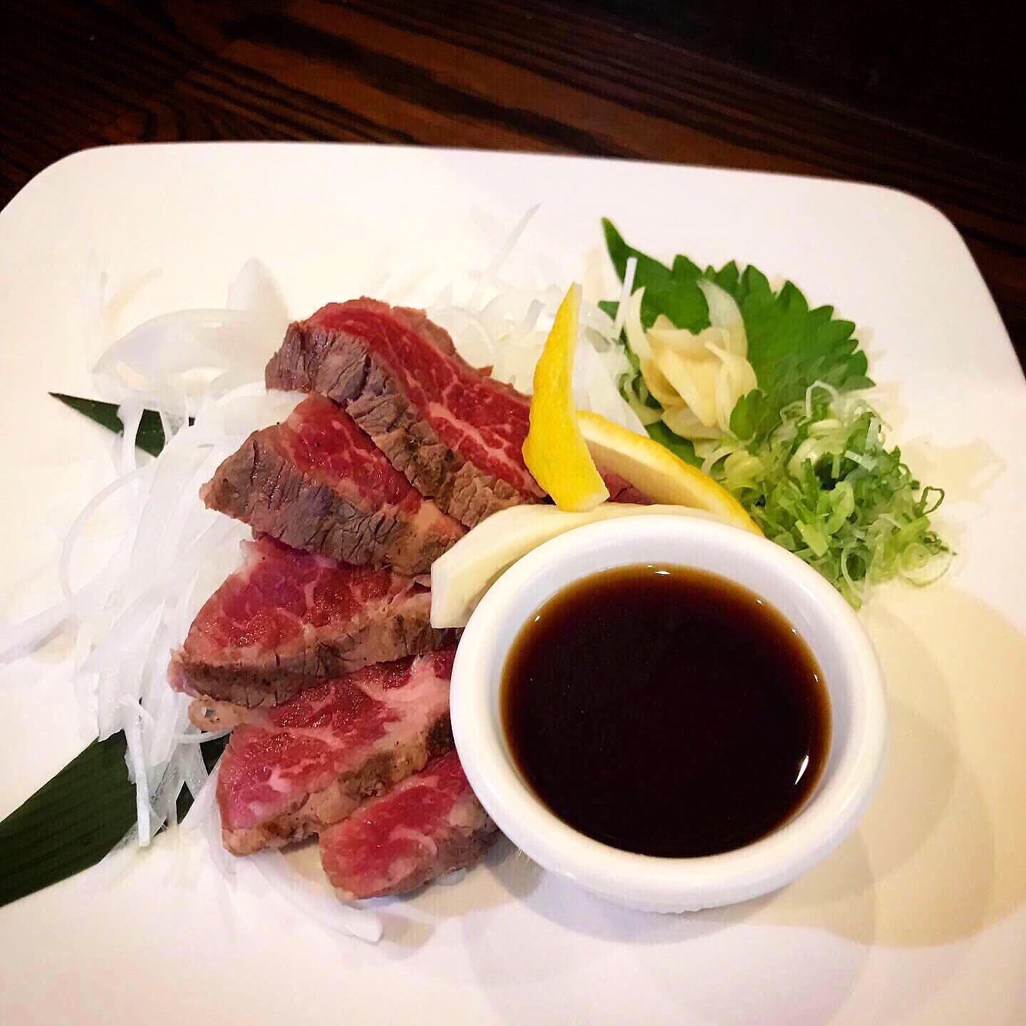 Order Beef Tataki food online from Moto Azabu Sushi Bar & Grill store, Marina Del Rey on bringmethat.com