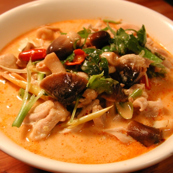 Order 15. Tom Ka Kai Soup (hot pot) food online from Khun Dang Rest store, North Hollywood on bringmethat.com