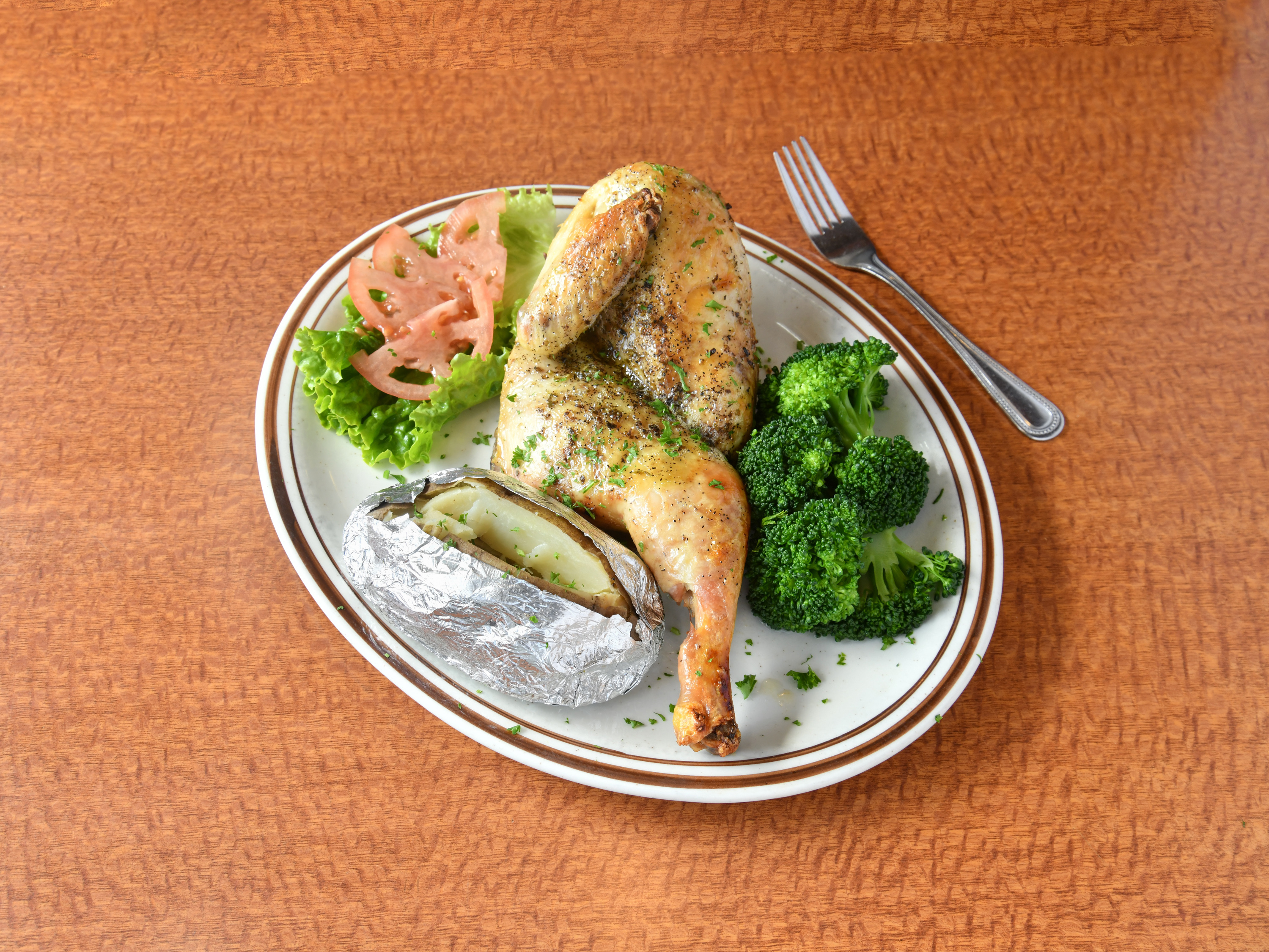 Order Broiled Half Spring Chicken food online from Empire Diner store, Monroe on bringmethat.com
