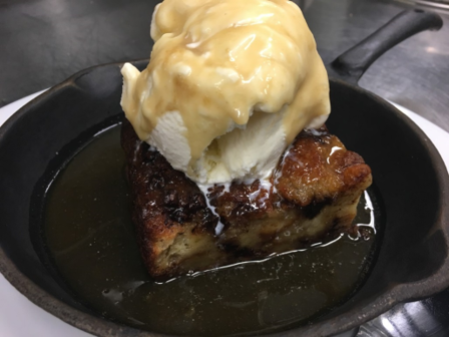 Order Bourbon Bread Pudding food online from Smokin Fins  store, Fort Collins on bringmethat.com