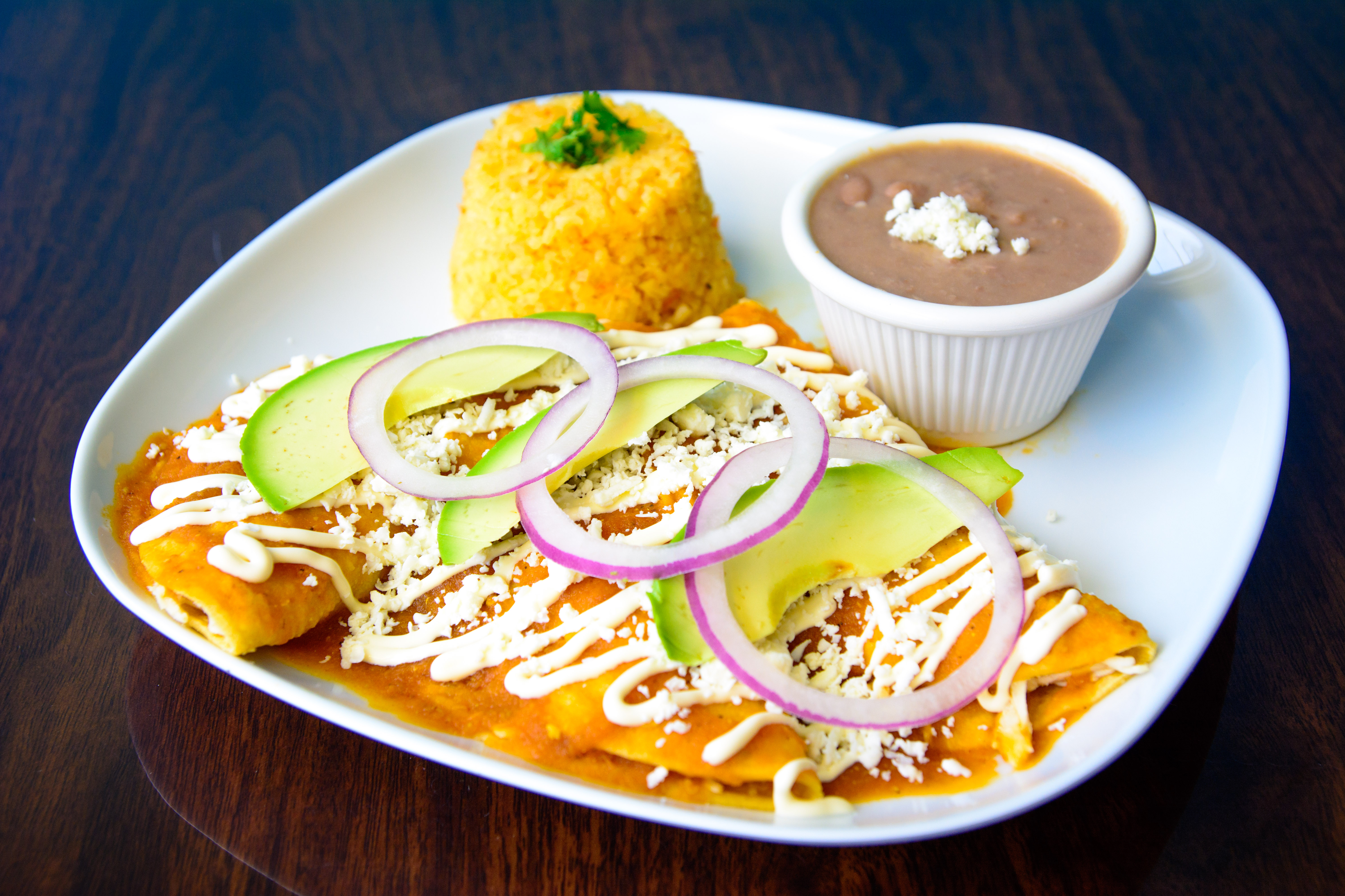 Order Mexican White Cheese Enchilada food online from Sol Azteca store, Jersey City on bringmethat.com