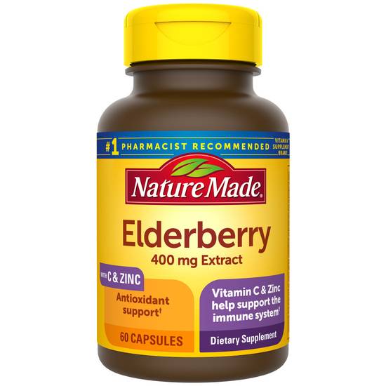 Order Nature Made Black Elderberry Capsules (60 ct) food online from Rite Aid store, Palm Desert on bringmethat.com