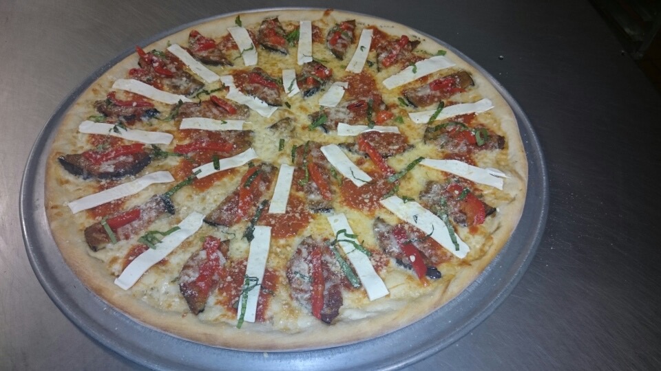 Order Eggplant Bella Pizza food online from Madison's Pizza store, Albany on bringmethat.com