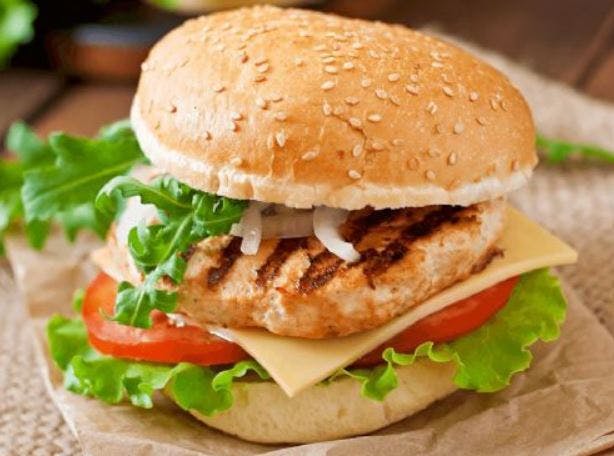 Order Grilled Chicken Burger - Burger food online from GoodFellas Pizzeria store, San Francisco on bringmethat.com