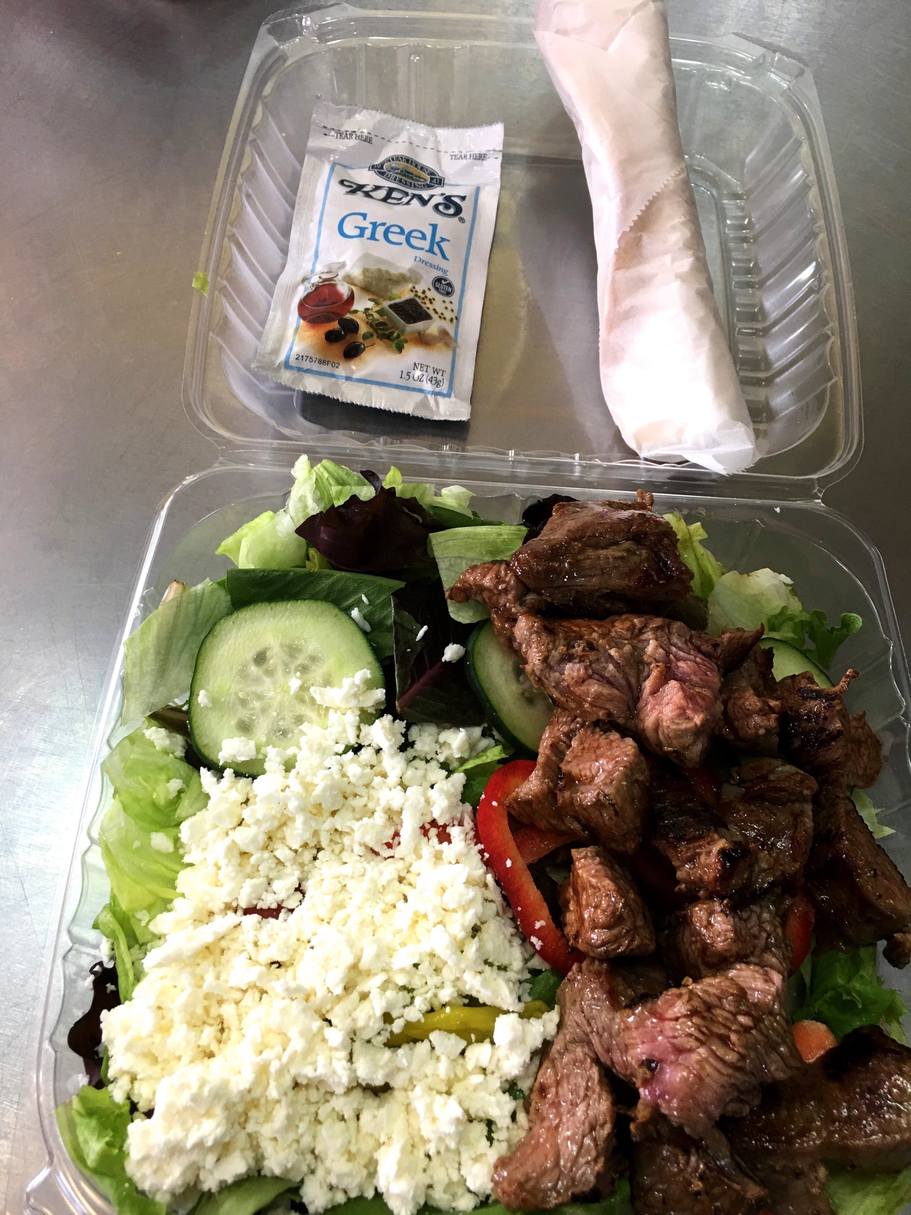 Order Steak Tip with Feta Cheese Salad - Salad food online from Little Pizza King store, Brighton on bringmethat.com