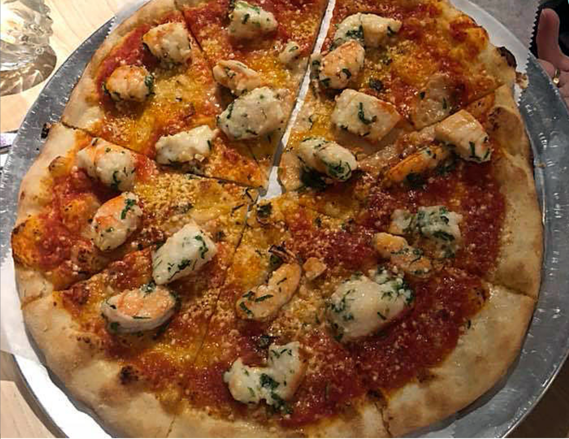 Order 12" Seafood Pizza food online from Rawa store, New Haven on bringmethat.com