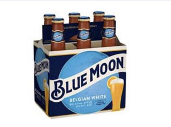 Order Blue Moon, 6pk-12oz bottle beer (5.4% ABV) food online from Third Lake Liquor Cigar & Tobacco store, Third Lake on bringmethat.com