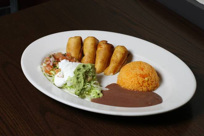 Order 3 Fried Taquitos Sonora Res food online from El Rinconcito Cafe store, Washington on bringmethat.com