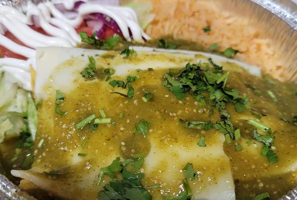 Order Enchiladas Suizas  food online from Tequila Mexican Grill Bakery & Store store, Lancaster on bringmethat.com