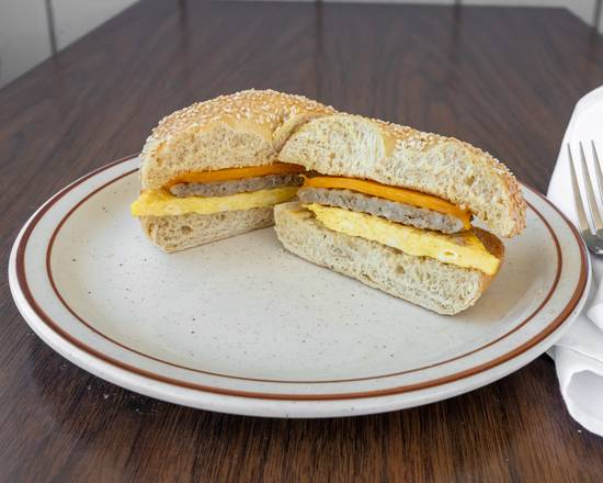 Order Sausage, Egg, and Cheese Breakfast Sandwich food online from Roger Deli store, Mountain View on bringmethat.com