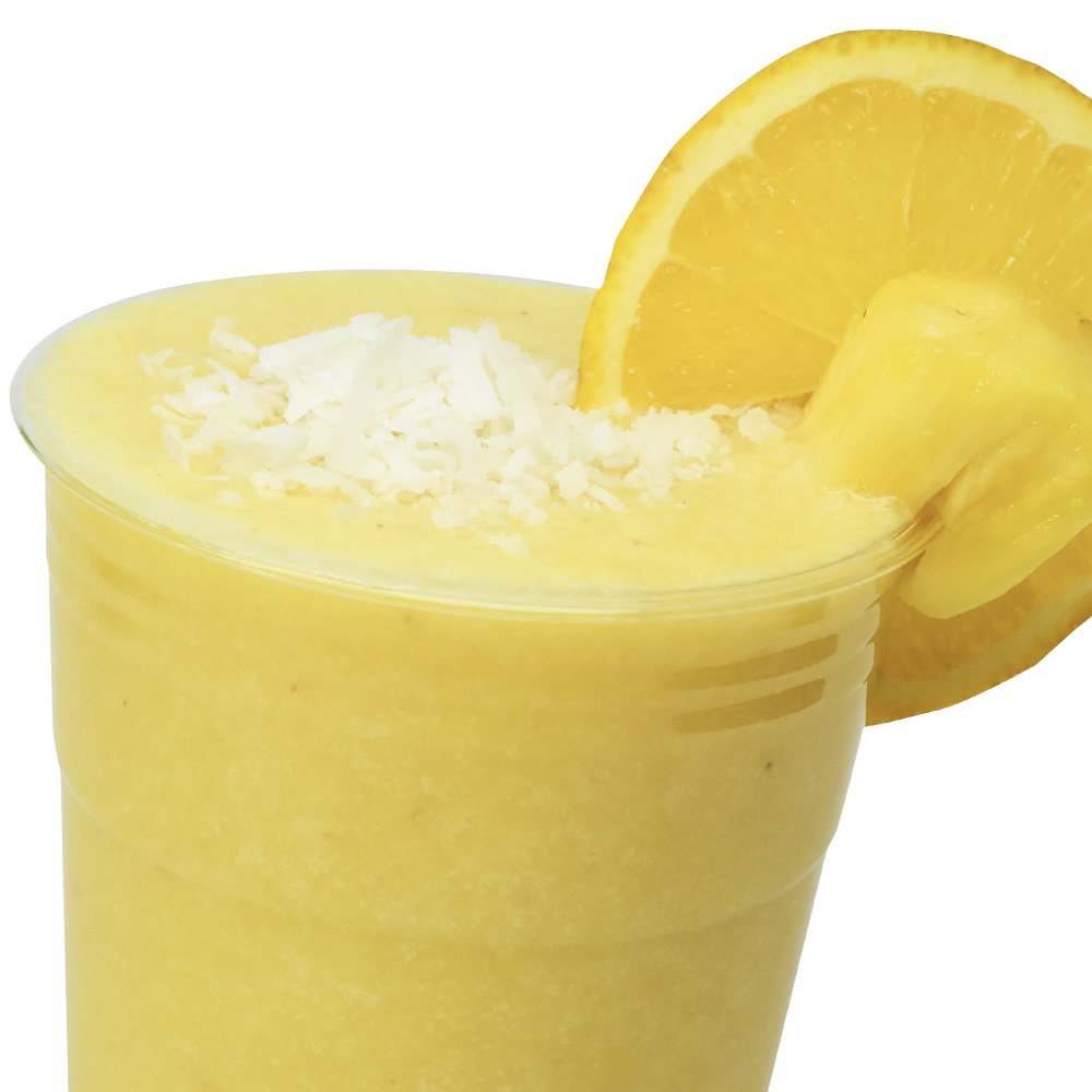 Order 27. Orange, Pineapple, Banana, and Coconut Shake (Milk Free) food online from El Kiosko: Tidewell store, Houston on bringmethat.com