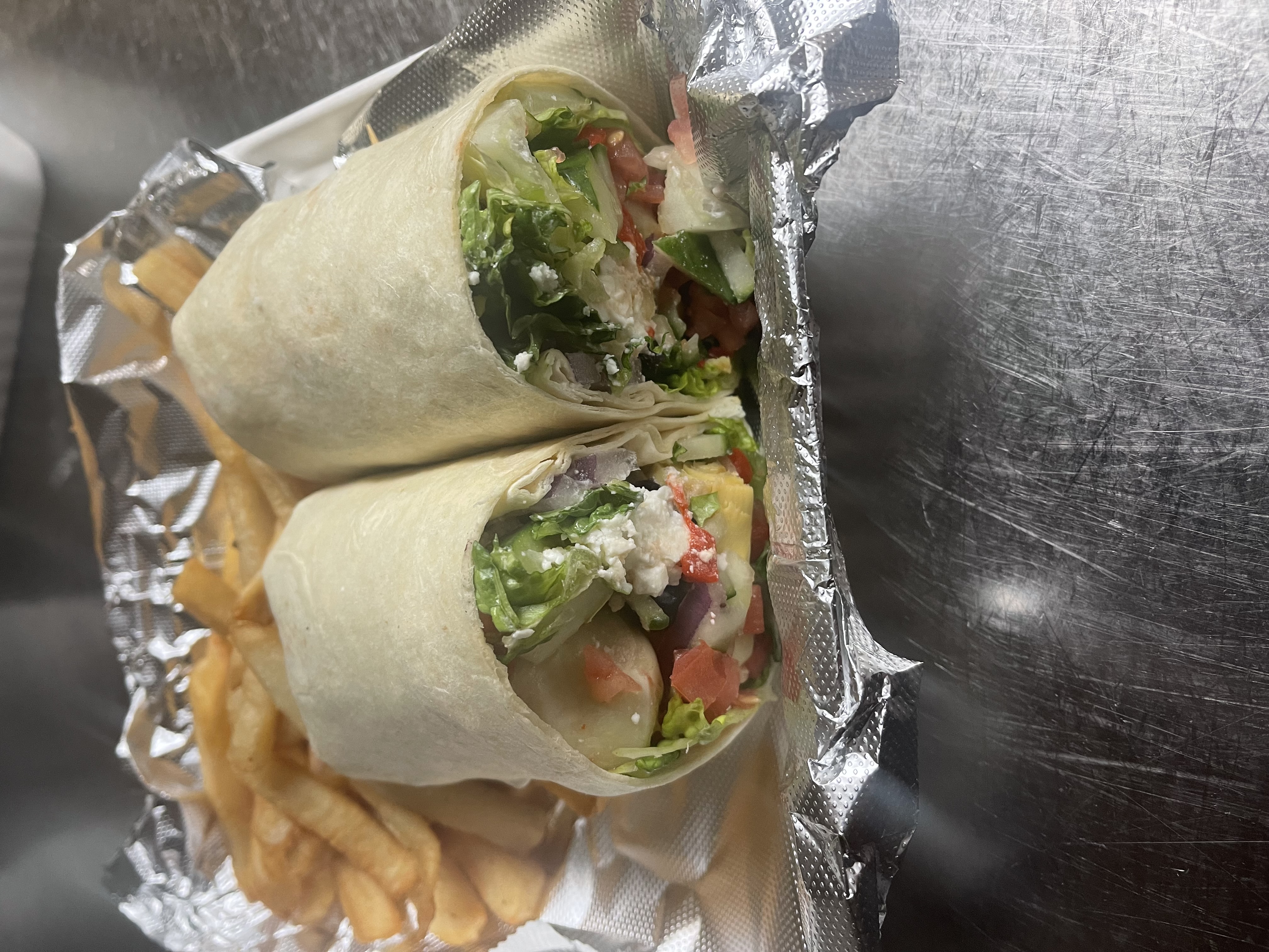 Order Grilled Greek Wrap food online from The Pittsford Pub store, Pittsford on bringmethat.com