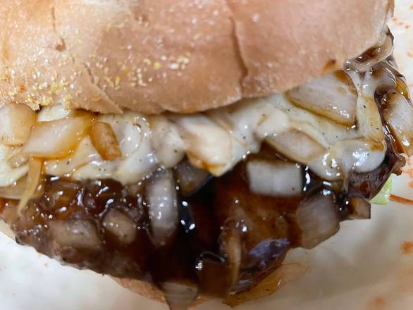 Order French Onion Burger food online from The Burger Barn store, Quincy on bringmethat.com
