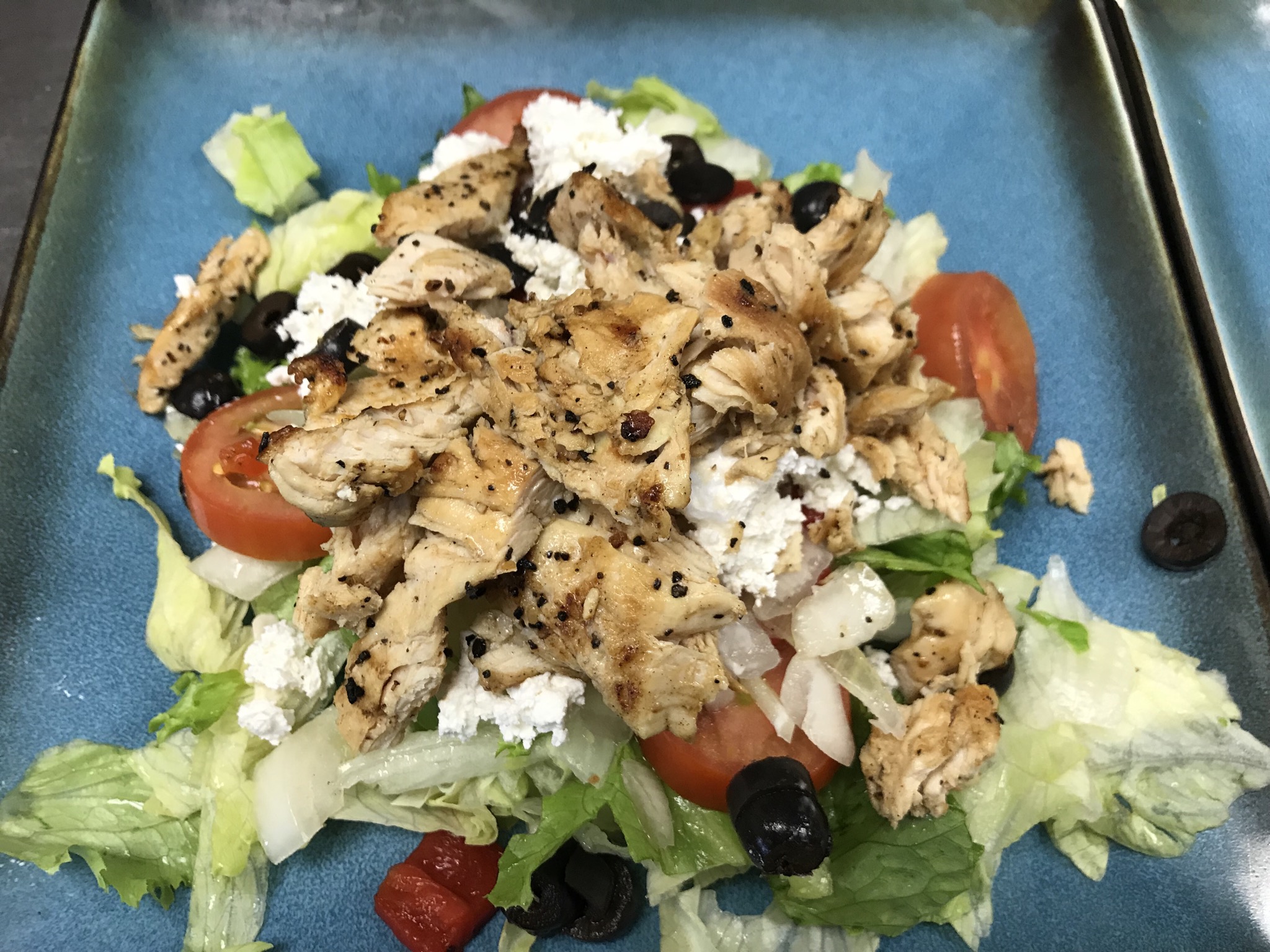 Order Greek Salad with Chicken food online from Tuscany Italian Bistro store, Richardson on bringmethat.com