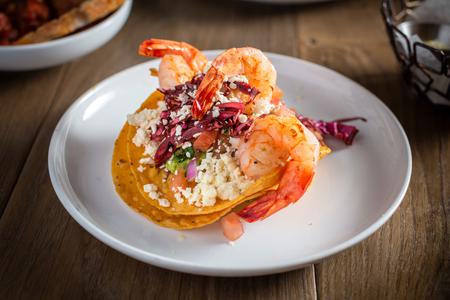 Order Shrimp Tostada Plate food online from Cupitol Coffee & Eatery store, Chicago on bringmethat.com