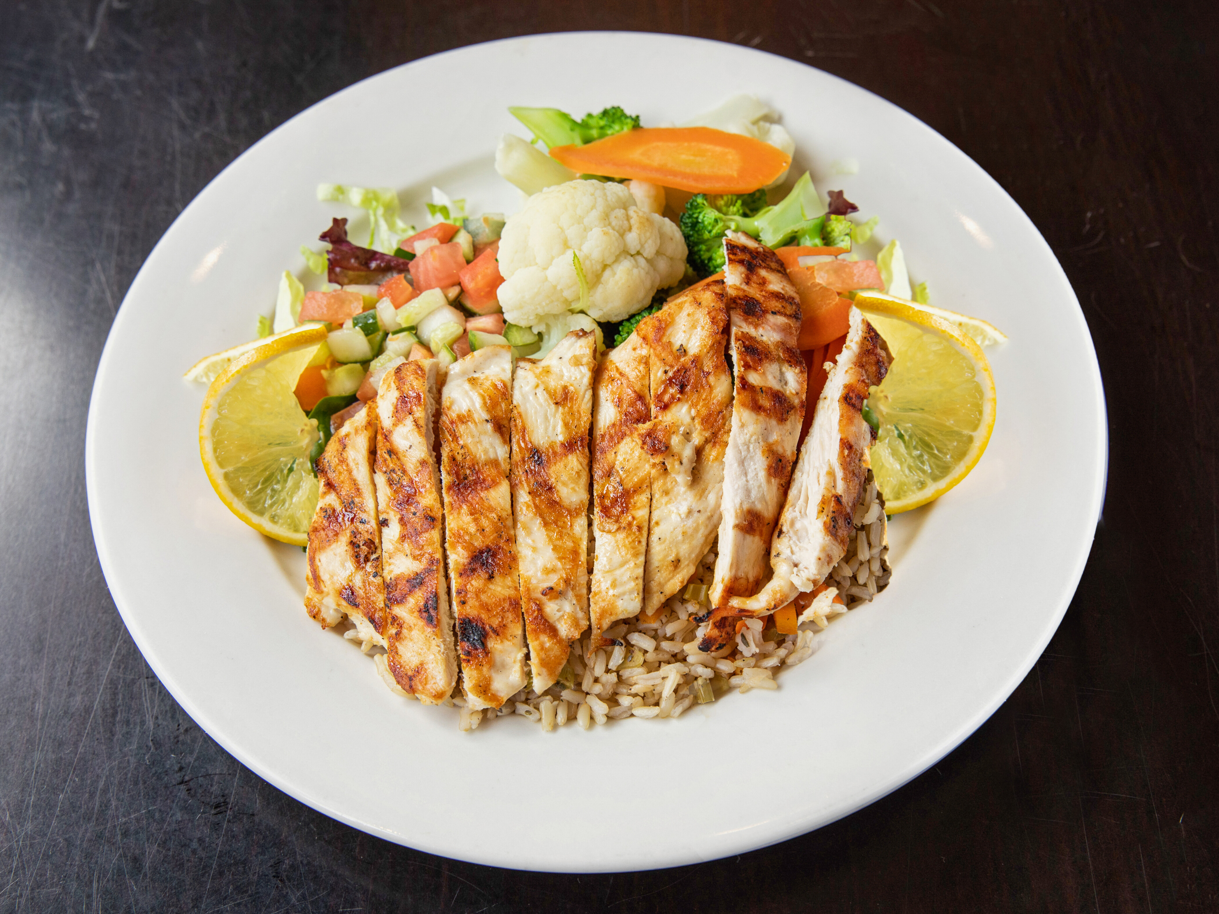 Order Grilled Chicken Platter food online from Mexiterranean Grill store, New York on bringmethat.com