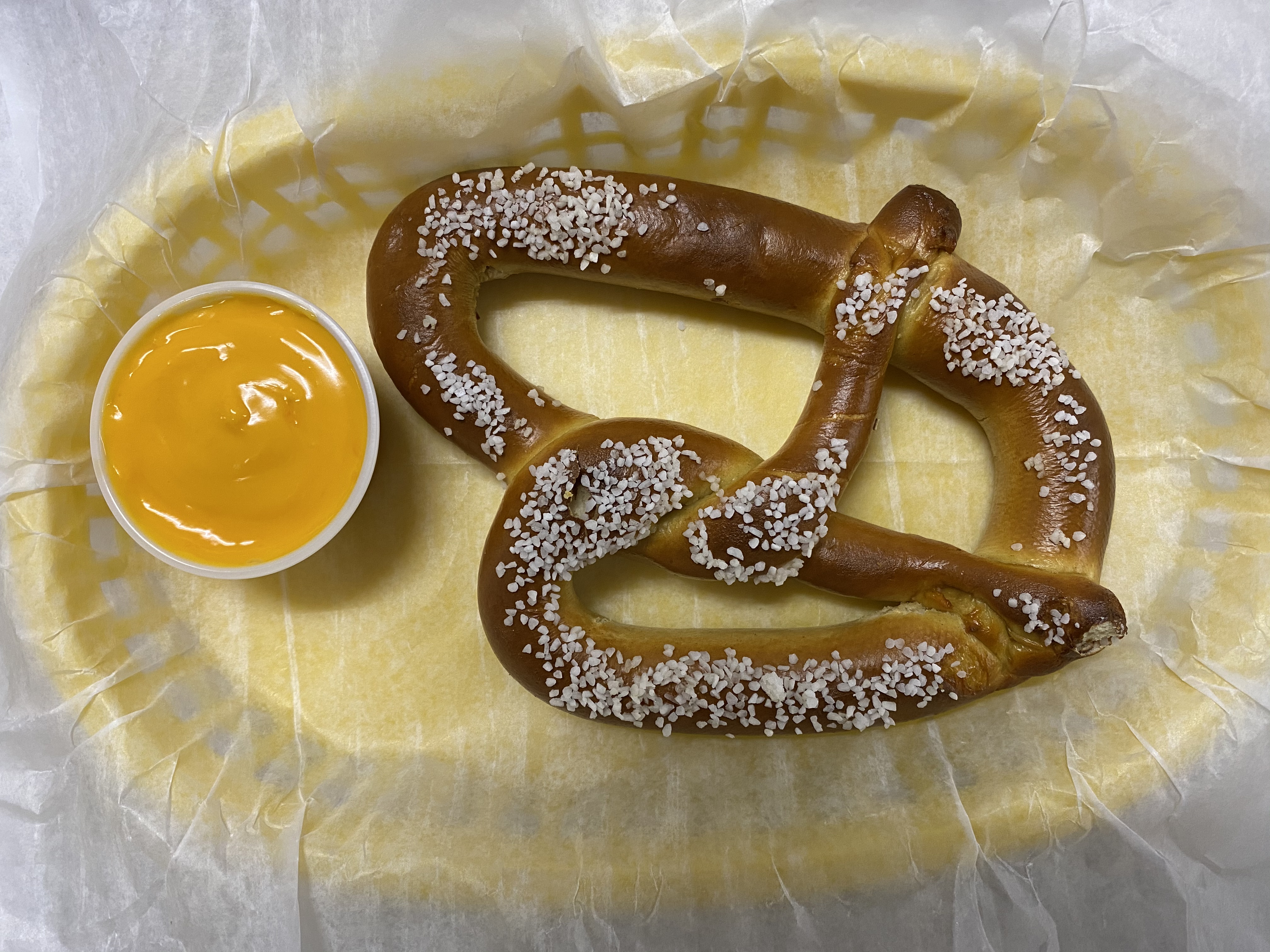 Order Soft Pretzel with Cheese food online from Mellon Pub store, Mckeesport on bringmethat.com
