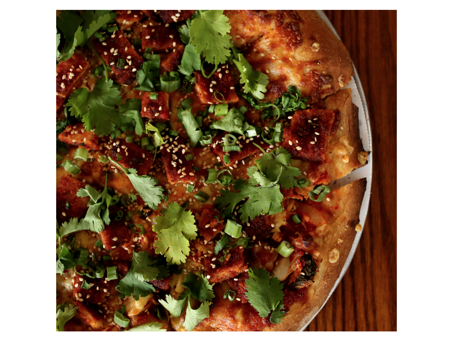 Order Korean Fried Chicken Pizza food online from Roots Handmade Pizza - West Town store, Chicago on bringmethat.com