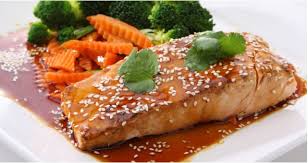 Order S04. Grilled Salmon food online from Chontong Thai Restaurant store, Delmar on bringmethat.com