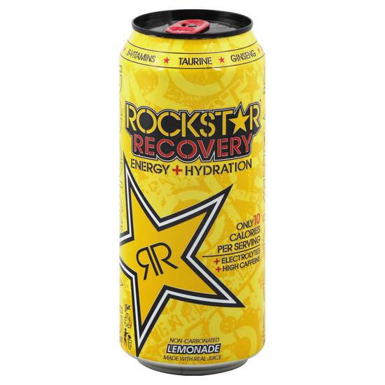 Order Rockstar Recovery Energy Drink Lemonade Can (16 oz x 2 ct) food online from Rite Aid store, Canton on bringmethat.com