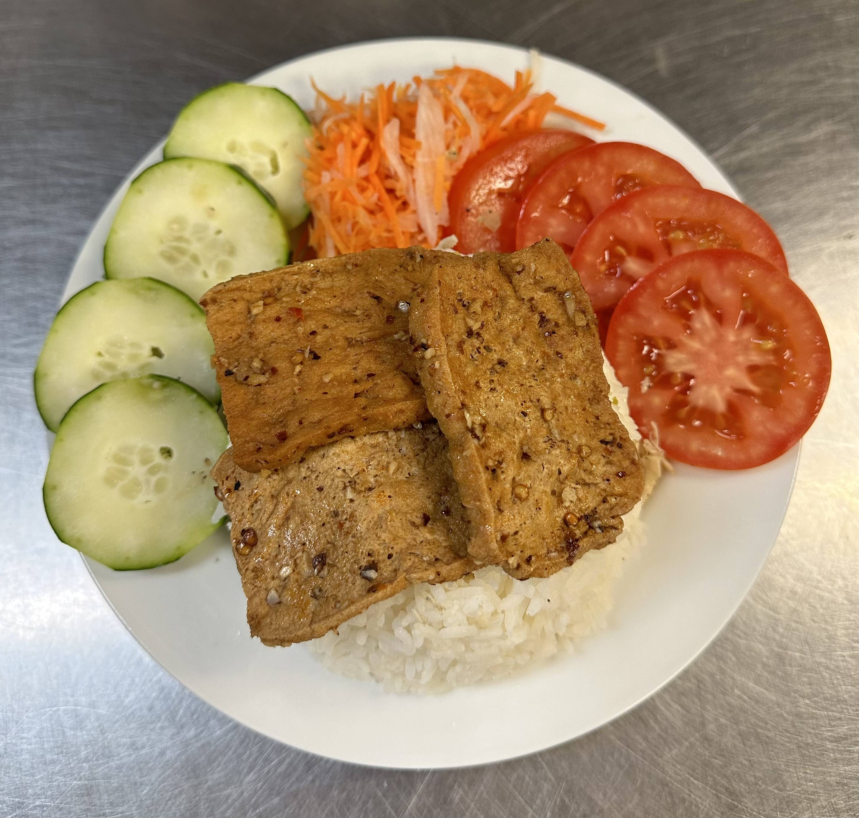Order Spicy Tofu over Rice food online from Bubble Shack store, Wilmington on bringmethat.com