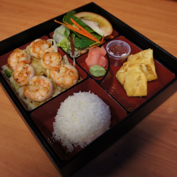 Order Teriyaki Shrimp Dinner Bento Box food online from KenShin Asian Diner store, Philadelphia on bringmethat.com