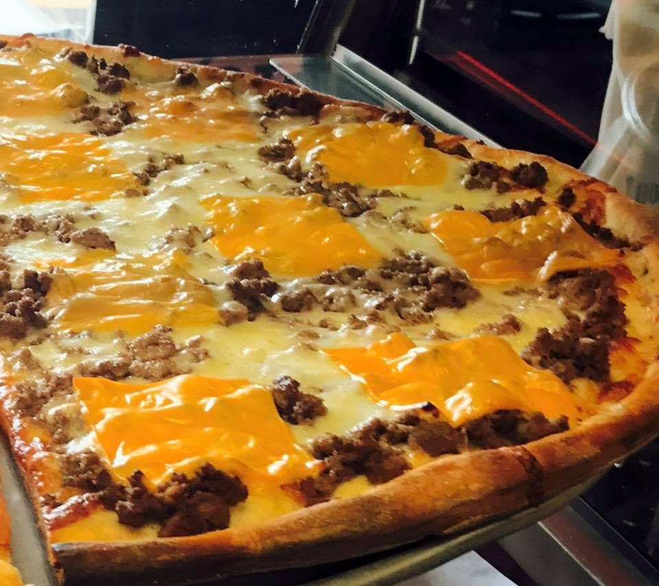 Order Philly Cheesesteak Pizza - Medium 14'' (6 Slices) food online from Michael's Pizza & Pasta store, White Plains on bringmethat.com