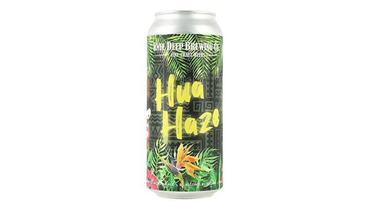 Order Knee Deep Hua Haze IPA 4x 16oz Cans food online from Spikes Bottle Shop store, Chico on bringmethat.com