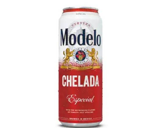 Order Modelo Chelada Especial, 24oz can beer (3.5% ABV) food online from Tenderloin Liquor store, San Francisco on bringmethat.com