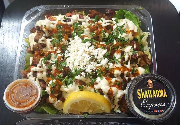Order Meat Over Salad (Choose Meat Option) food online from Shawarma Express store, Portland on bringmethat.com
