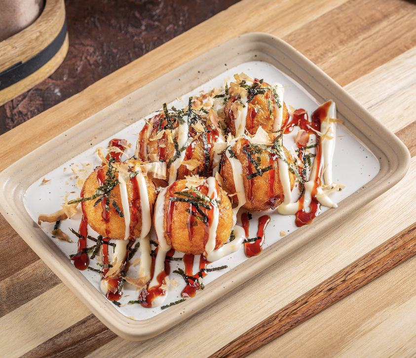 Order Takoyaki (6 pcs) food online from Poke Zone store, Oakland on bringmethat.com