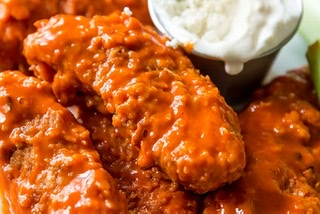 Order 4 Piece Buffalo Chicken Fingers & Fries food online from New York Pizza & Family Restaurant store, Tannersville on bringmethat.com