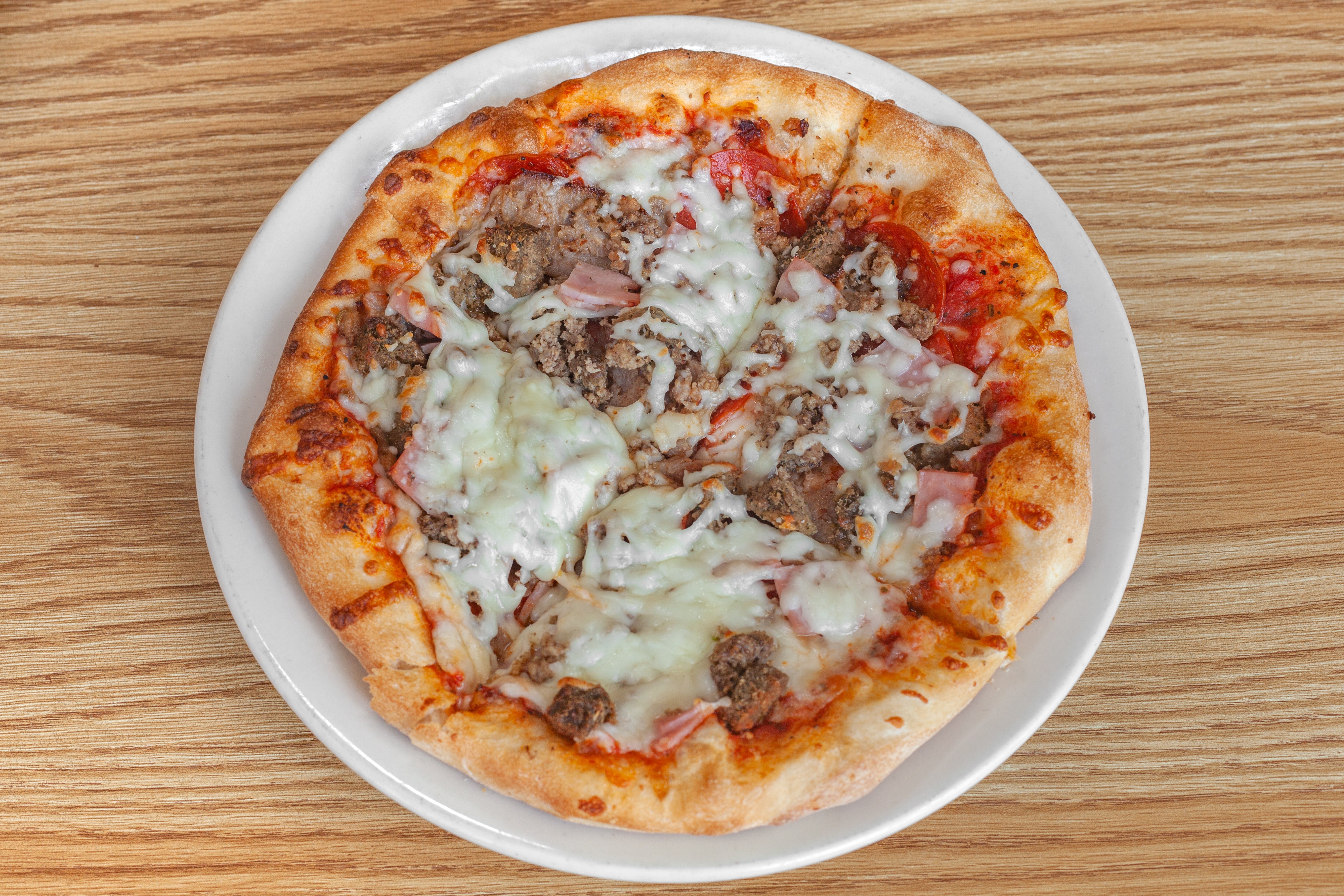 Order Meat Lovers Pizza - 14'' food online from Brick Oven Bistro store, Ashland on bringmethat.com