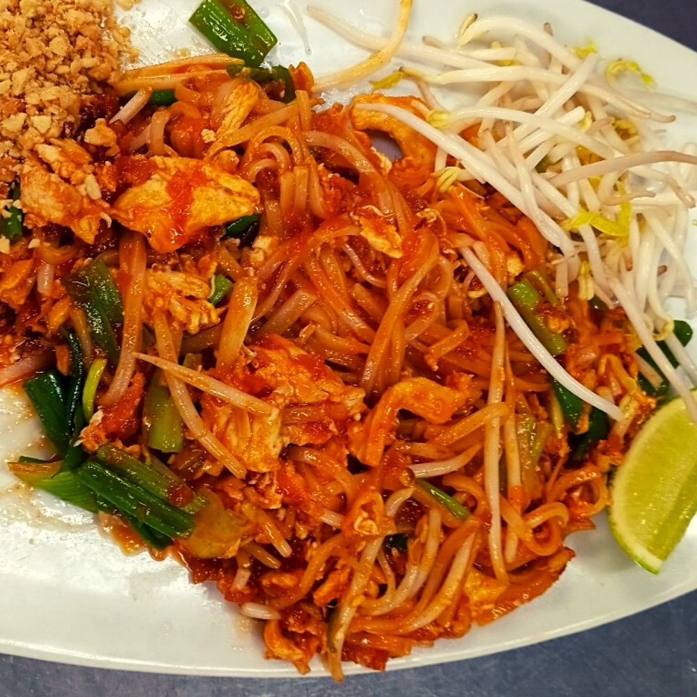 Order L-1. Pad Thai Lunch Special food online from Ploy Thai Cuisine store, The Woodlands on bringmethat.com