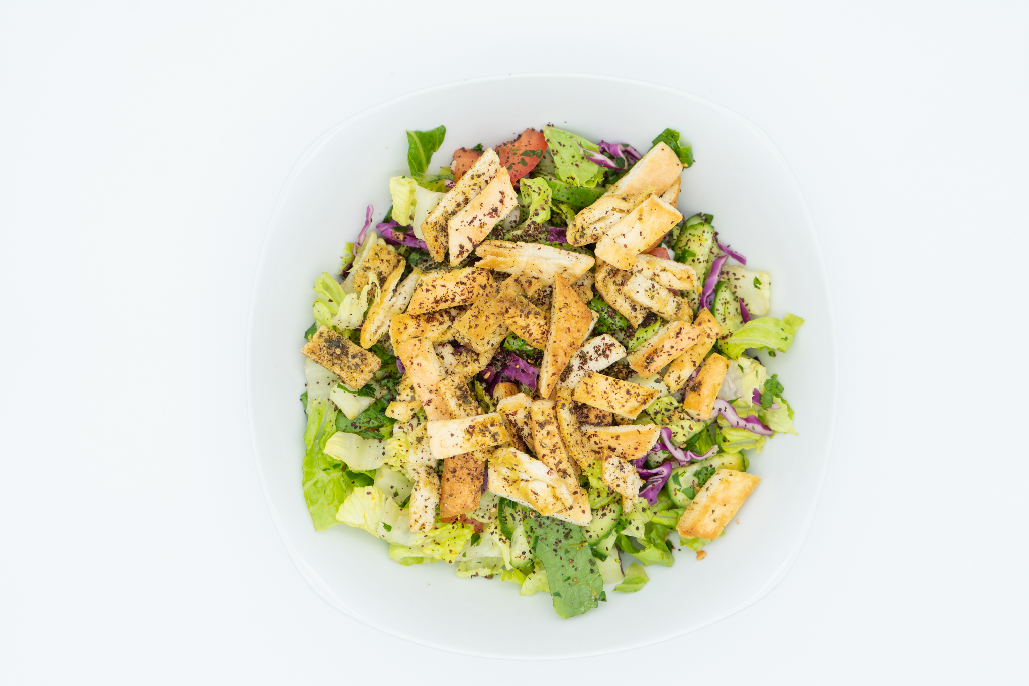 Order Fattoush Salad food online from Sallora & Sam Bakery Grill And Catering store, Bridgeview on bringmethat.com