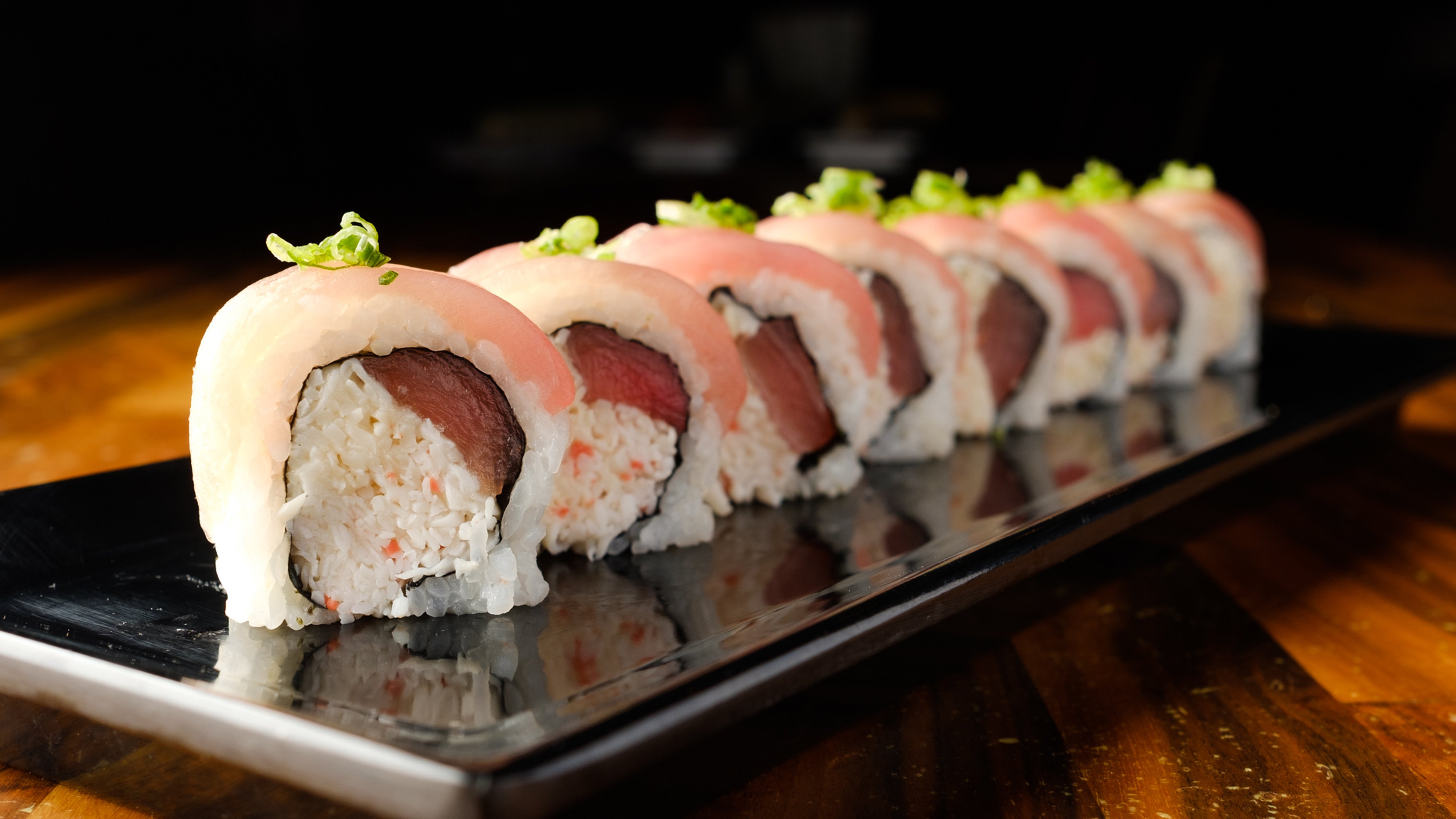 Order Albacore Delight Roll food online from Mr. Sushi store, Valencia on bringmethat.com