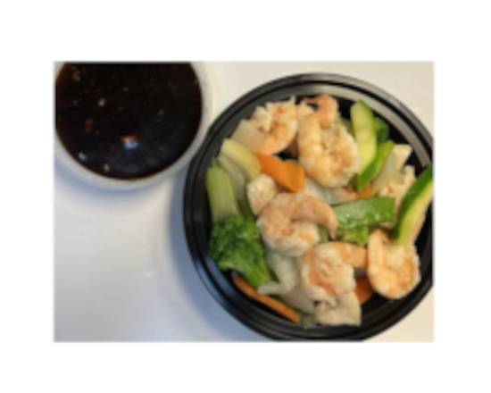 Order Steamed Shrimp W/Mixed Veggies food online from Hunan Cafe store, Pittsburgh on bringmethat.com
